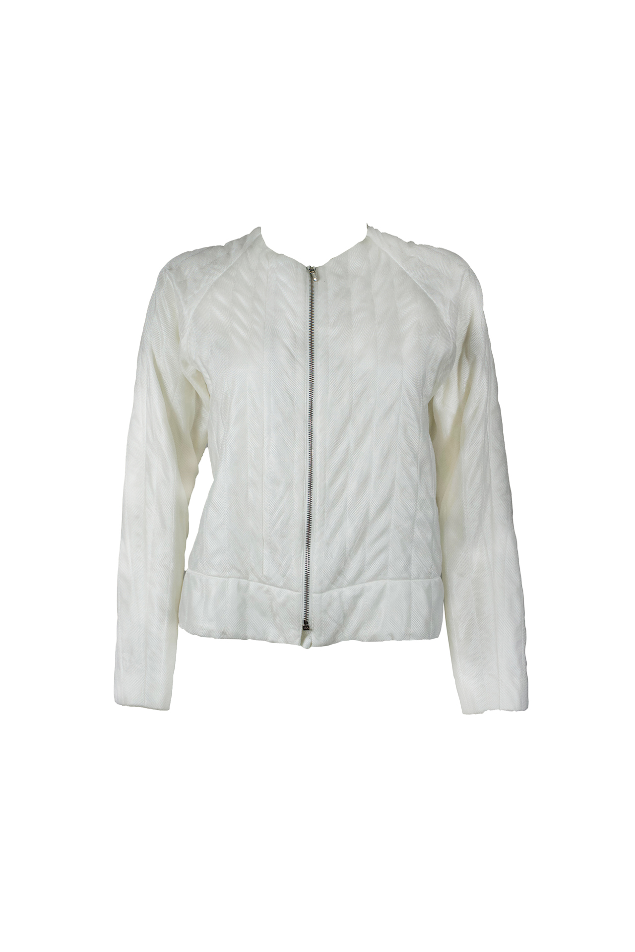 Jil Sander White Jacquard Jacket- Preowned