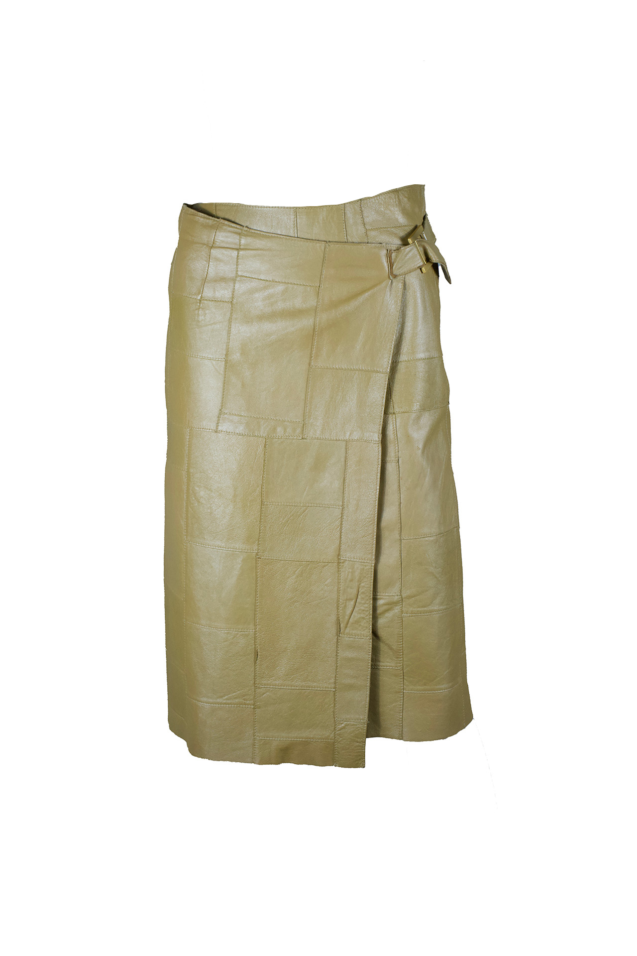 Raison d' Etre Leather Midi Skirt- Preowned