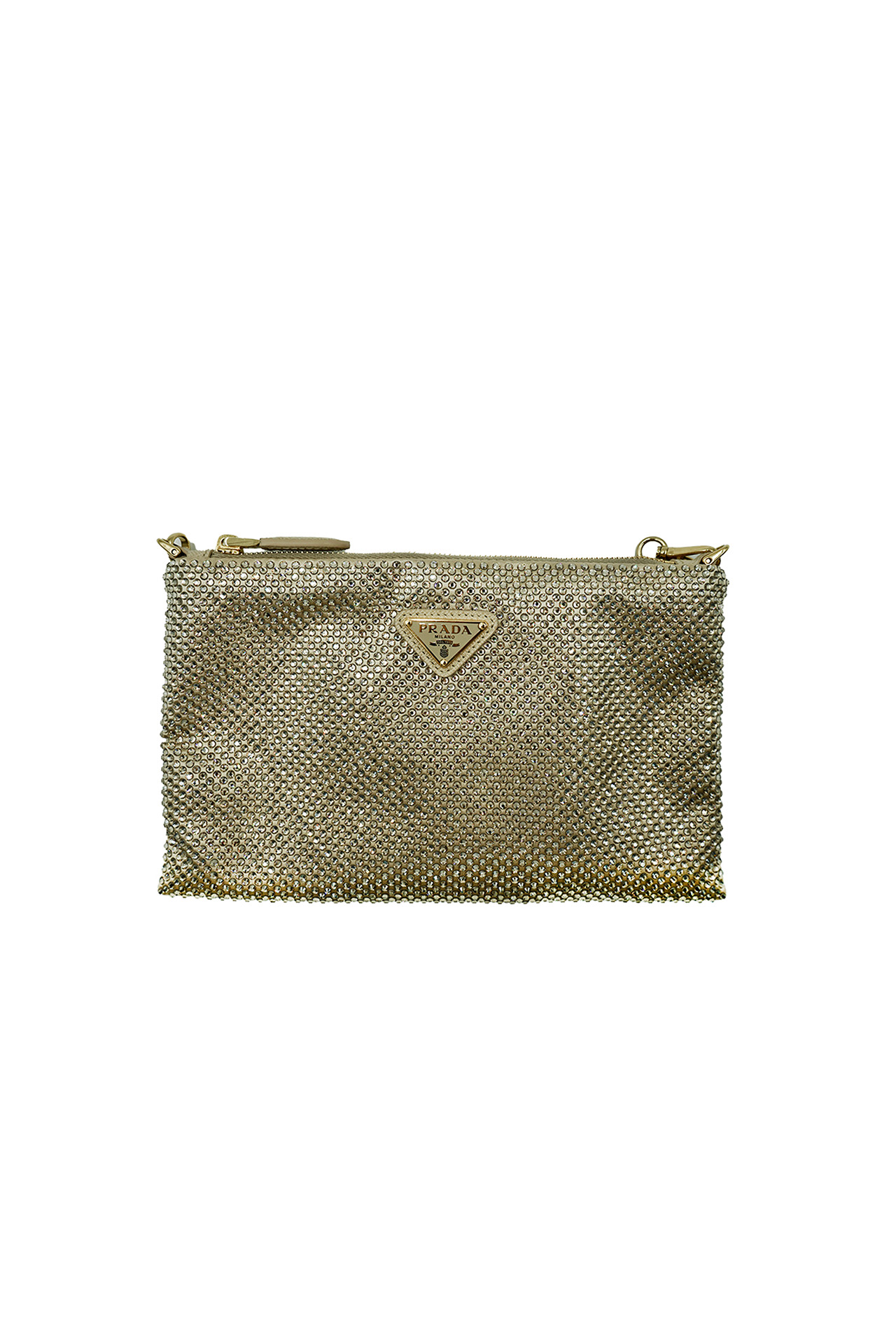 Prada Mini Crystal-Studded Clutch Bag- Preowned