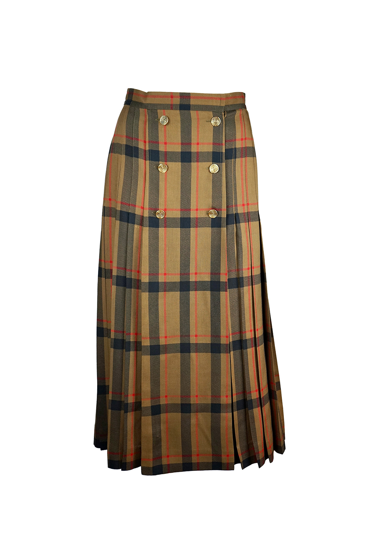 Yves Saint Laurent Rive Gauce Kilt Pleated Skirt- Preowned