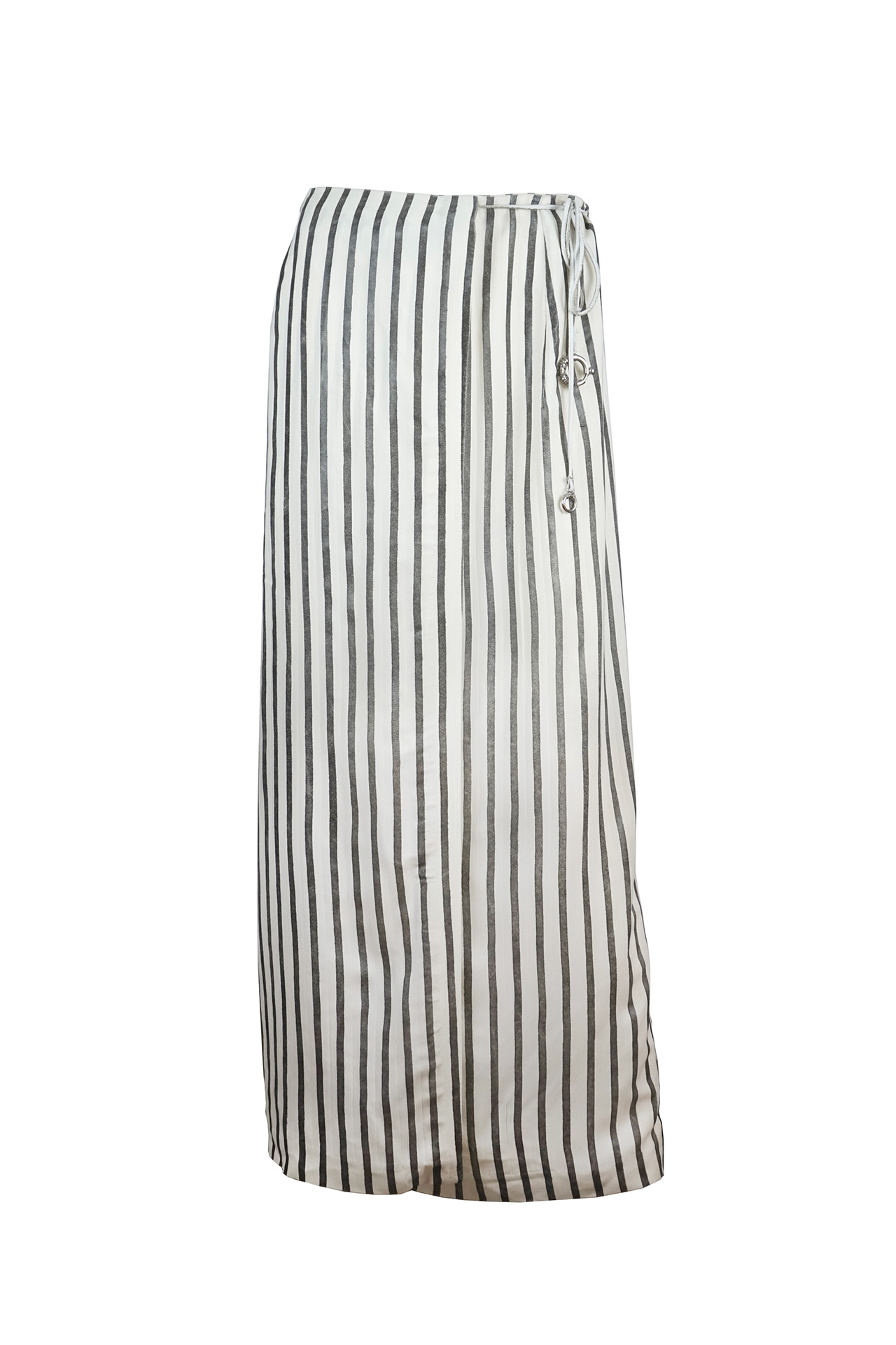 Gianfranco Ferre Stripped Leather Skirt- Preowned