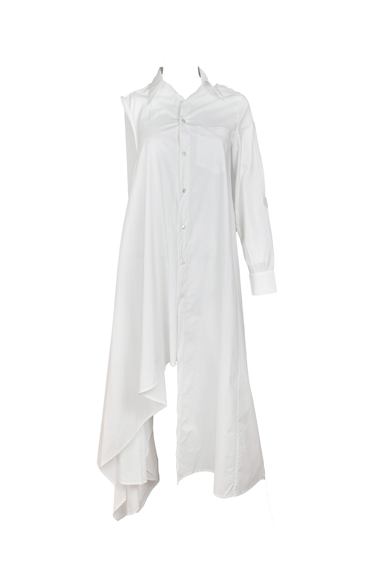 Maison Margiela MM6 Deconstructed One Sleeve Shirt Dress- Preowned