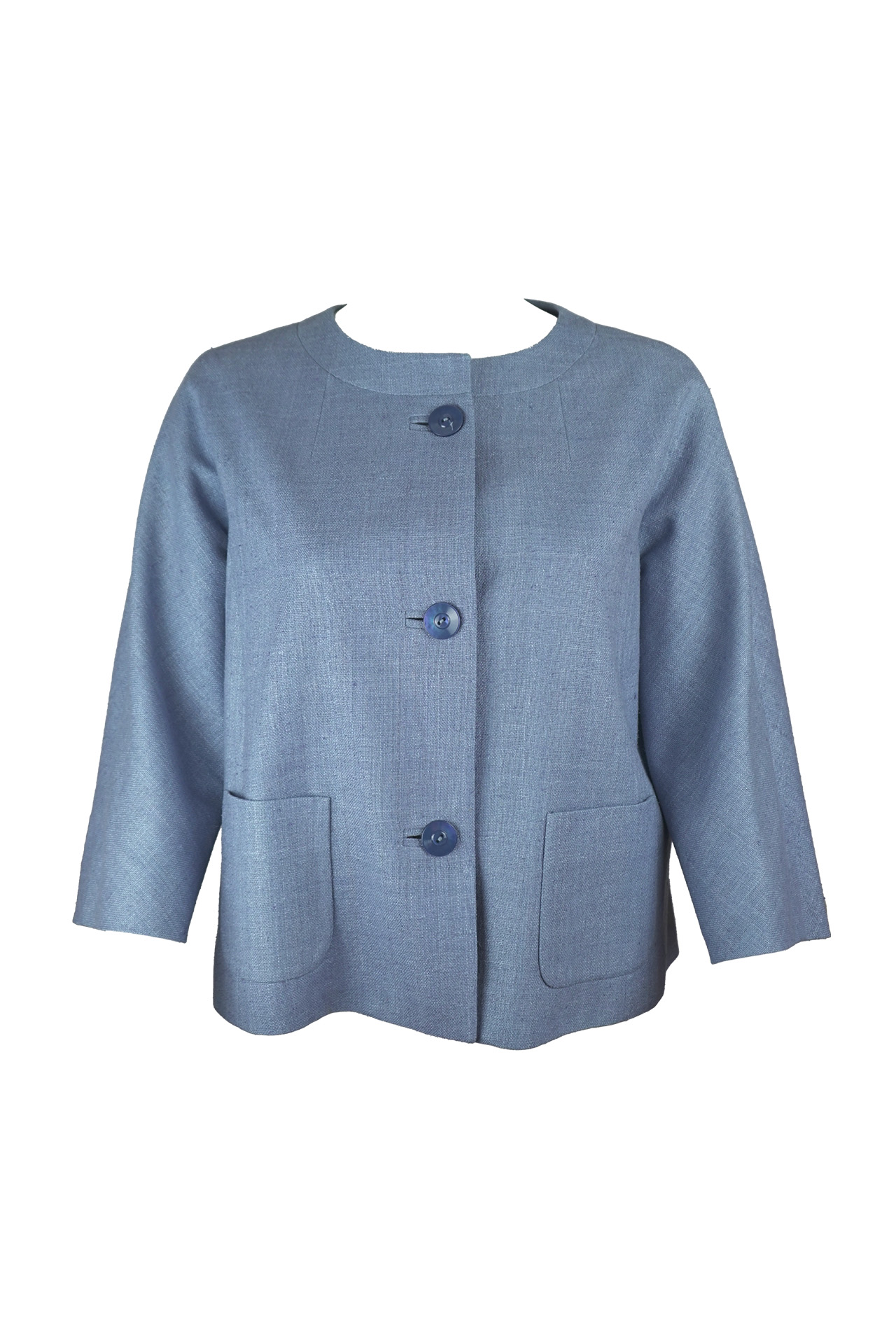 Etro Blue Button-Front Jacket- Preowned