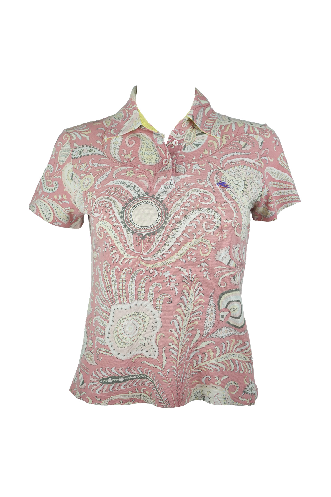 Etro Paisley-Print Cotton Polo Shirt-Preowned