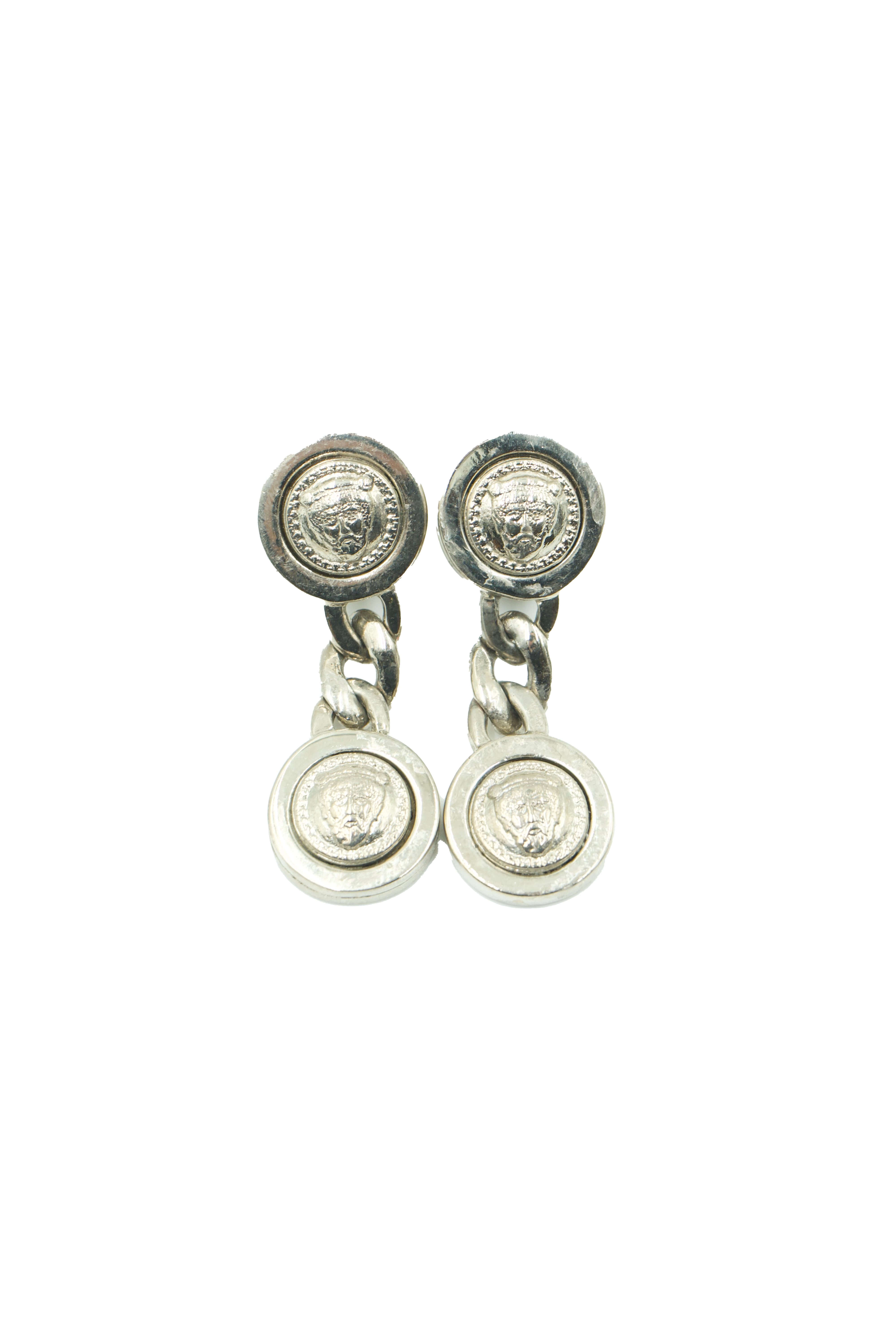Istante by Versace Silver Dangle Earrings- Preowned