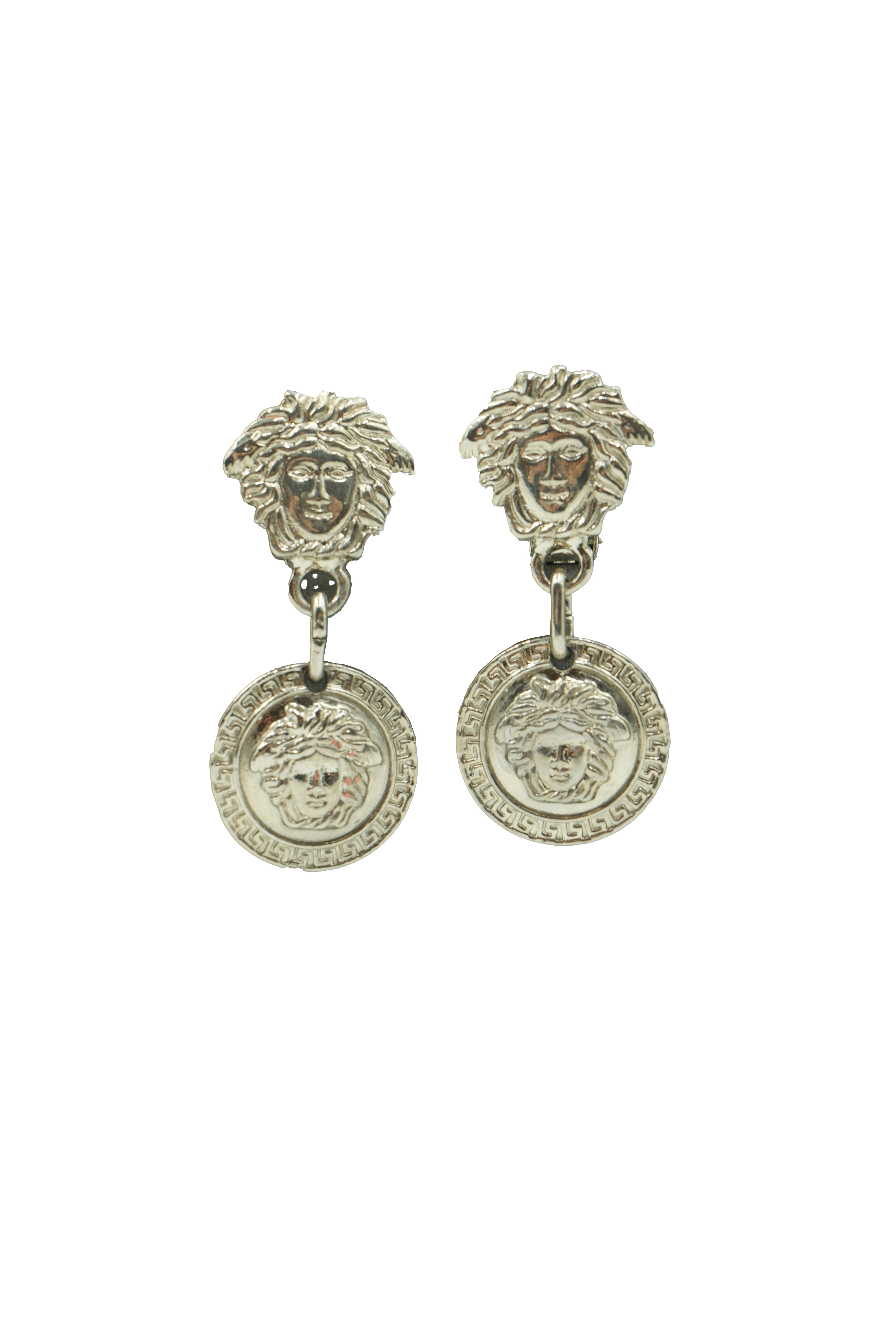 Gianni Versace Silver Medusa Earrings- Preowned