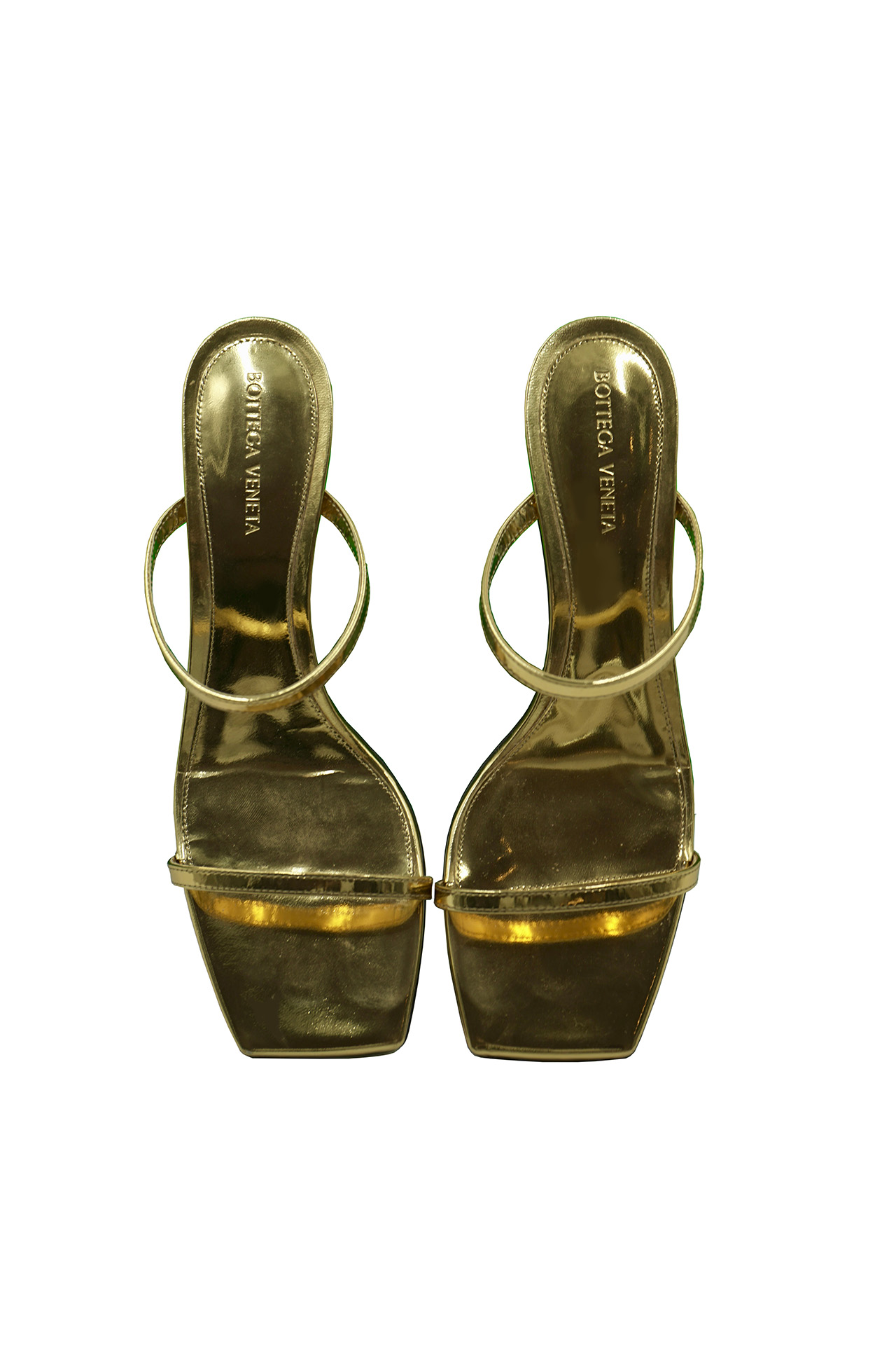 Bottega Veneta Knot Gold Heeled Sandal- Preowned