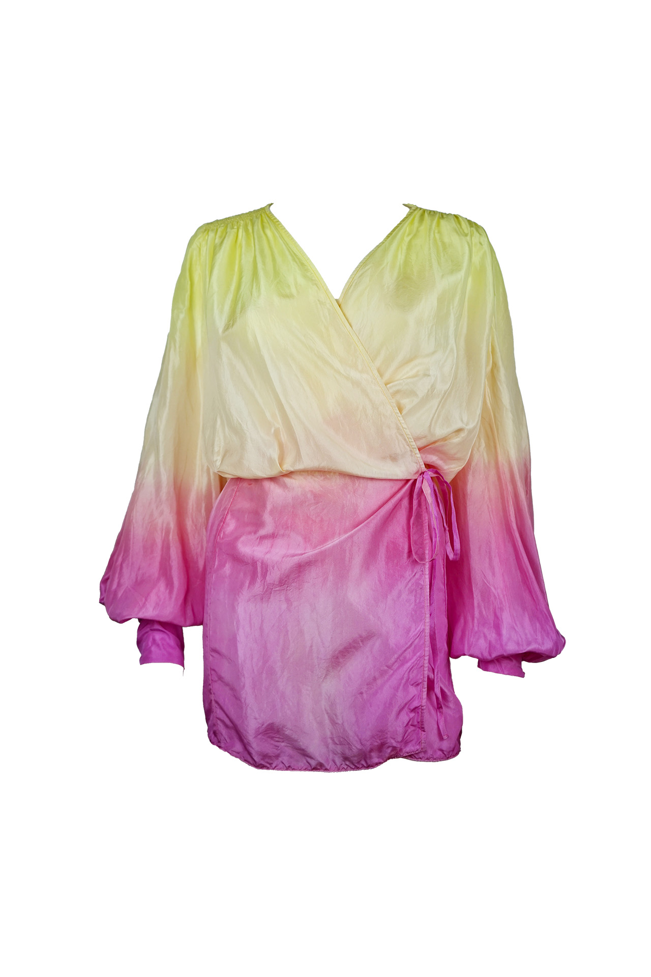 The Attico Ombré Wrap-Effect Mini Dress- Preowned