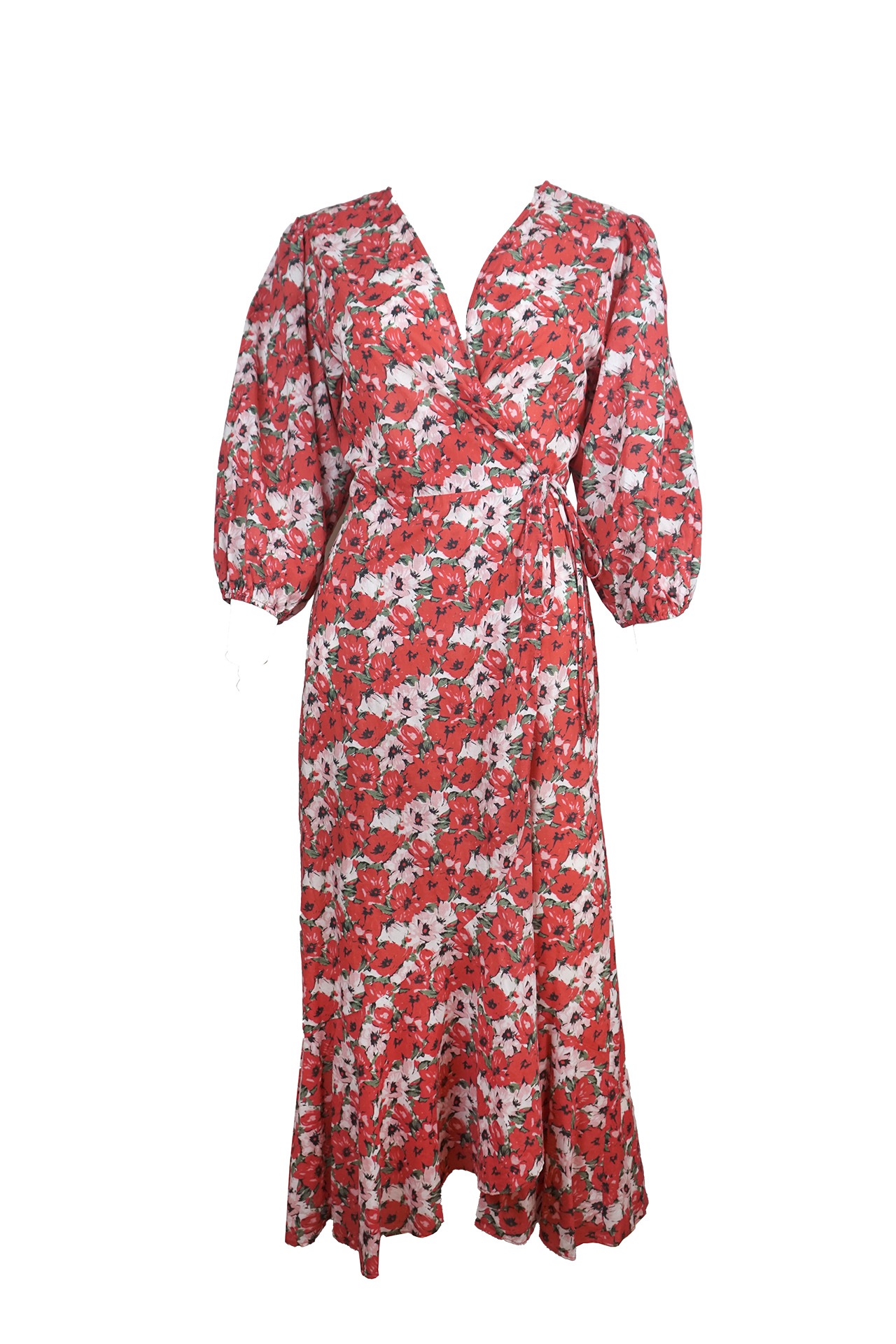 RIXO Noleen Floral-Print Wrap Dress- Preowned