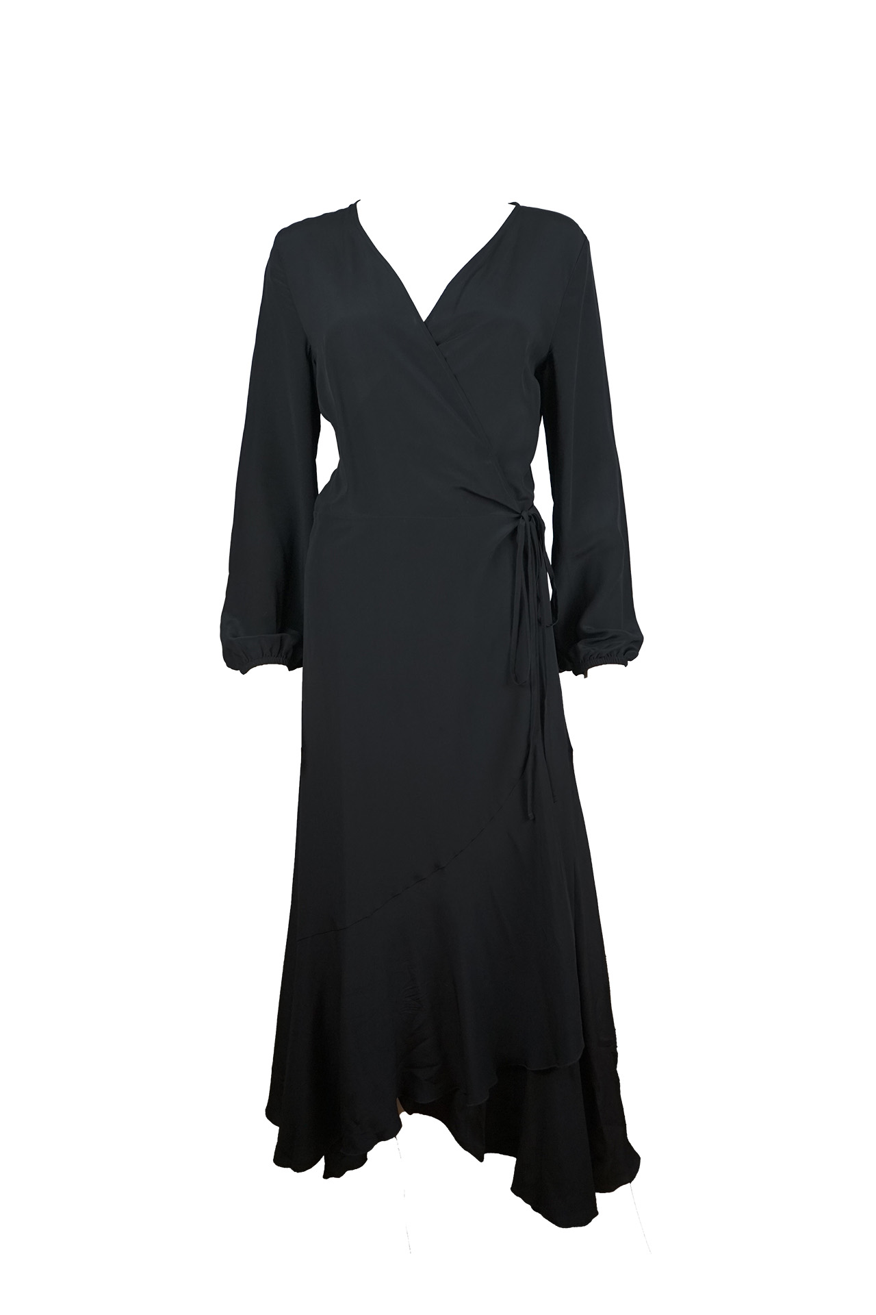 Falconery Black Silk Midi Dress- Preowned
