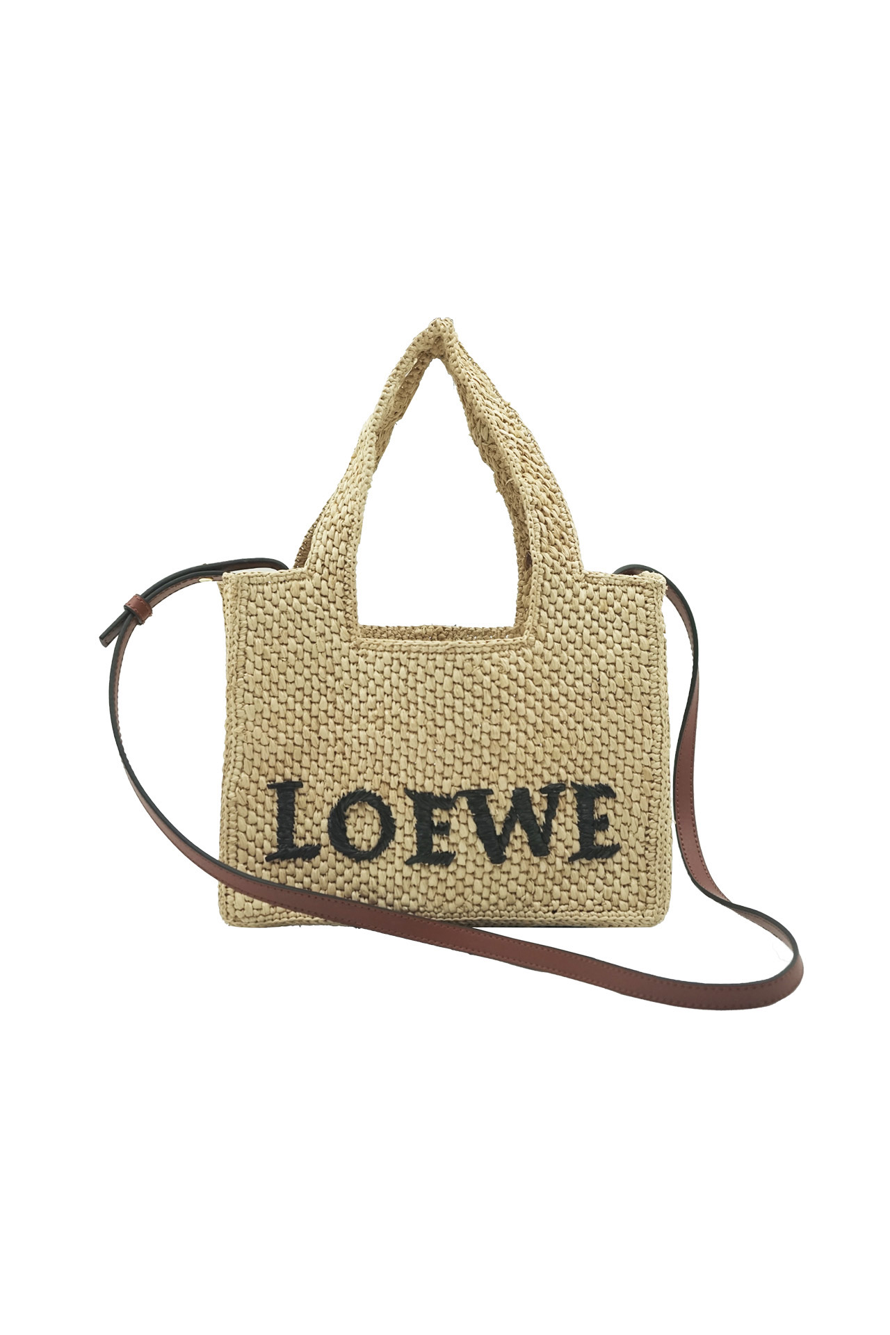 Loewe Paula’s Ibiza Small Font Tote in Raffia- Preowned