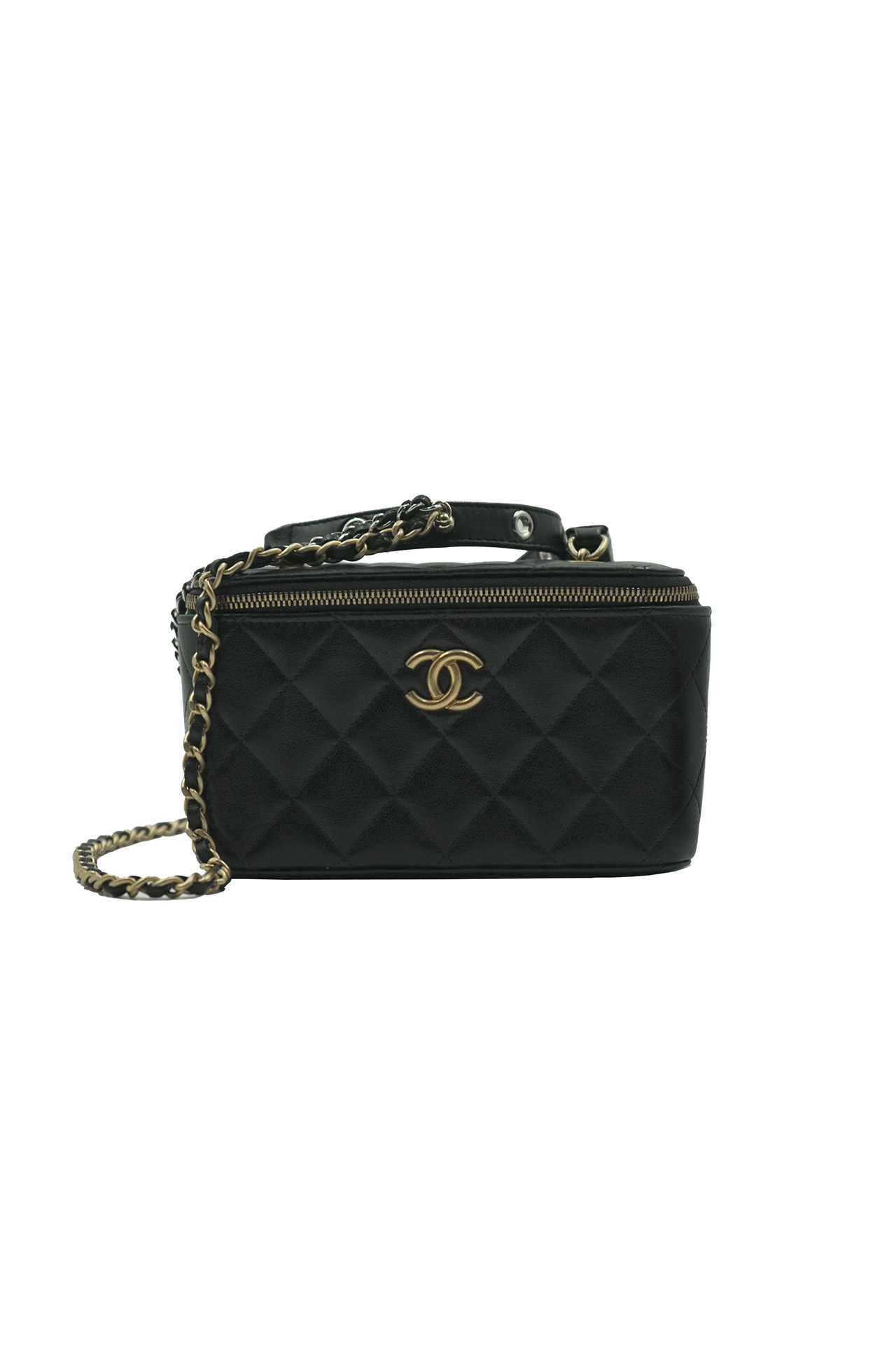 Chanel Small Quilted Lambskin Vanity Case on Chain- Preowned
