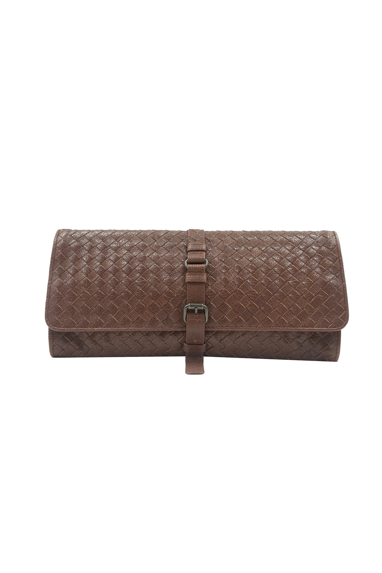 Bottega Veneta Intrecciato Leather Intrecciato Weave Belt Bag - Preowned