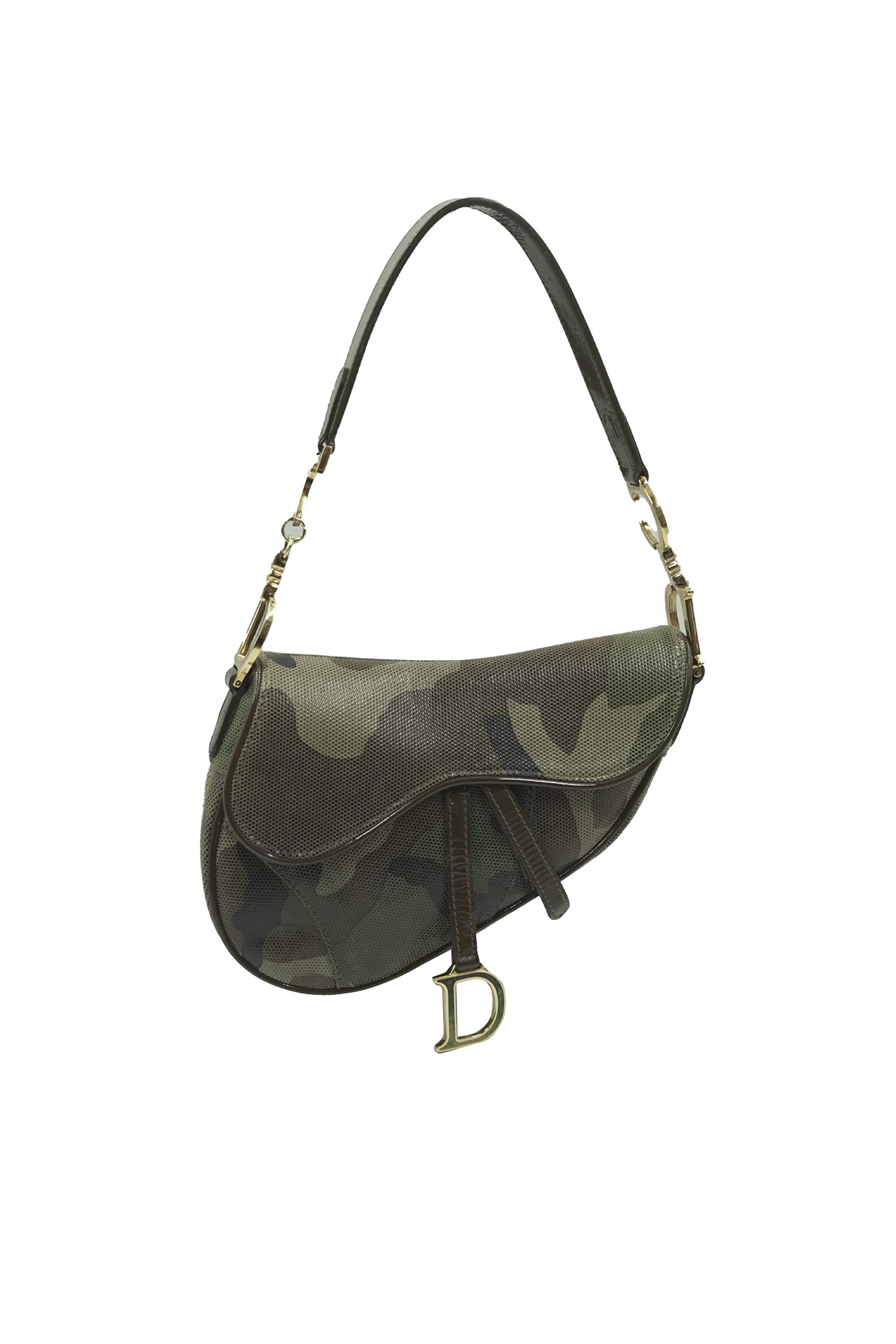 Christian Dior Vintage Mini Camouflage Saddle Bag by John Galliano-Preowned