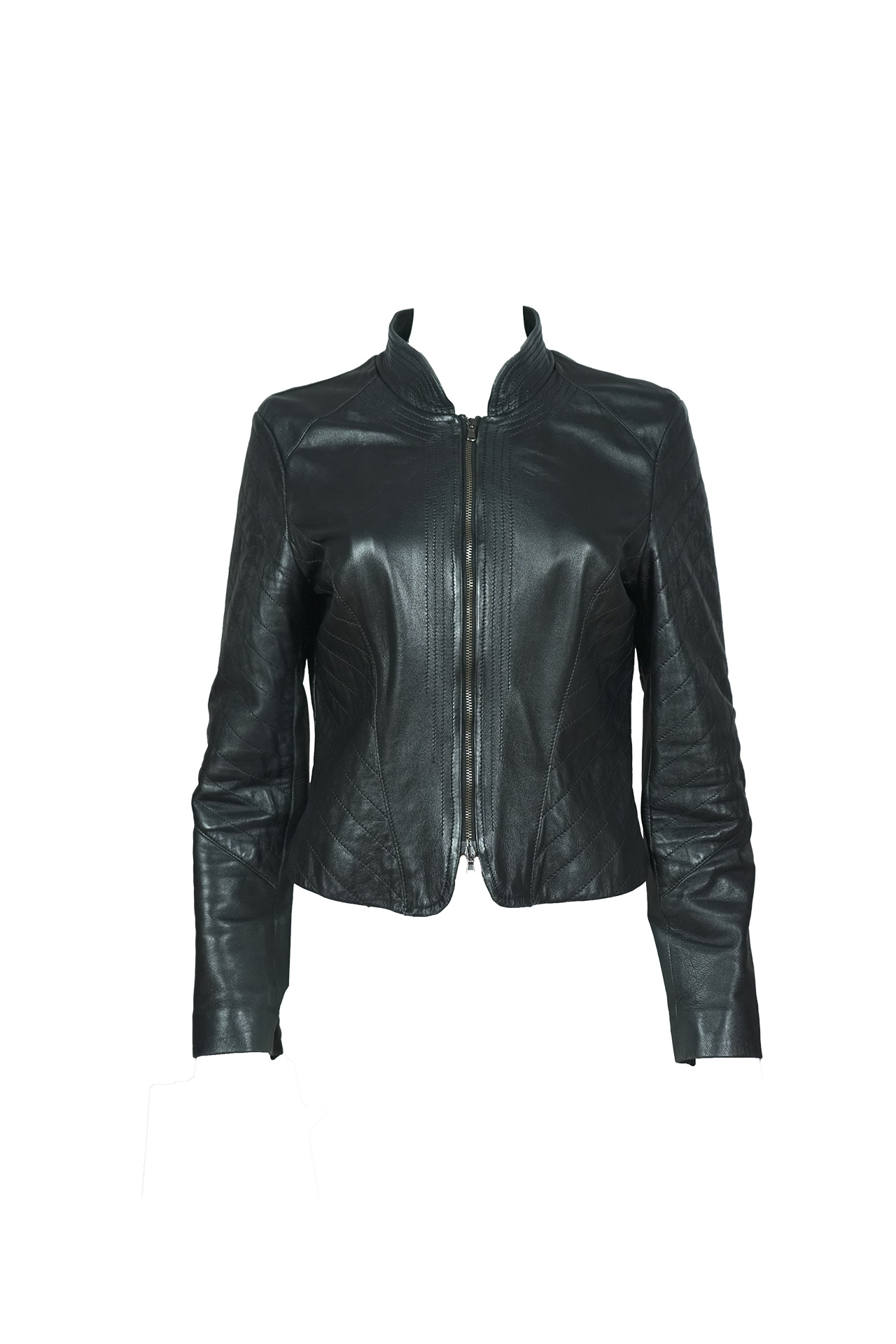 Pennyblack Quilted Sleeve Leather Moto Jacket- Preowned