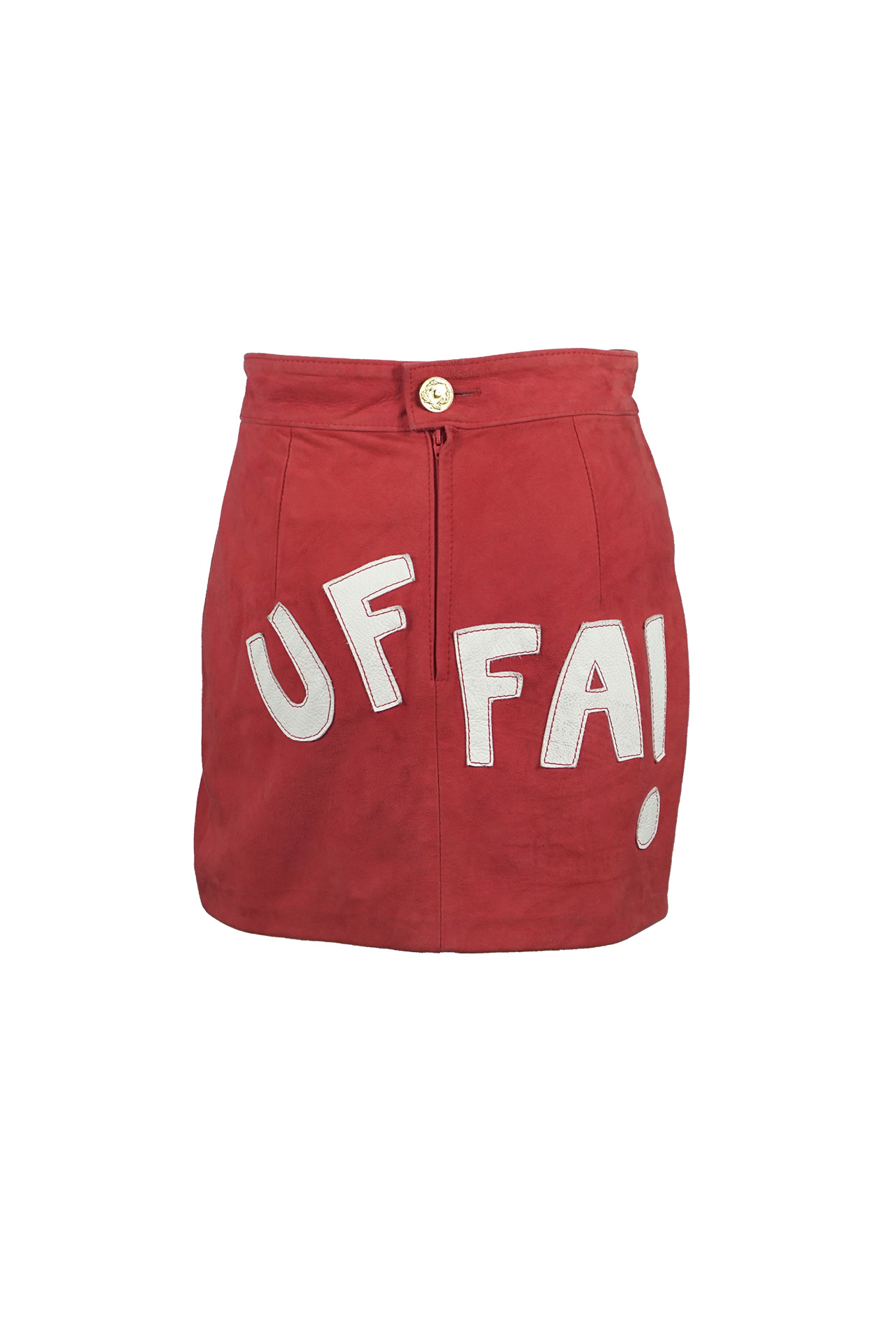 Cheap and Chic by Moschino Red Suede Skirt- Preowned