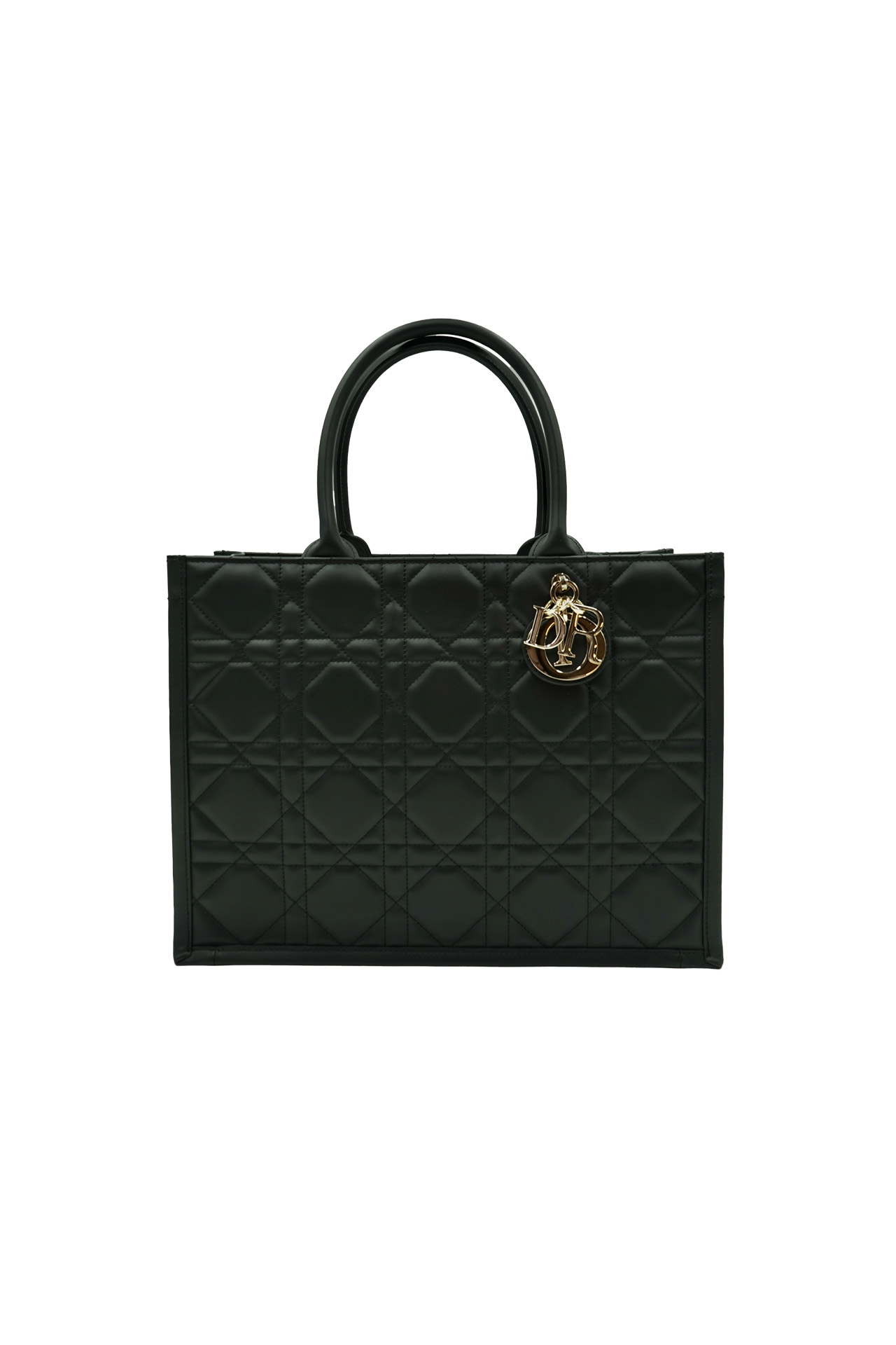 Christian Dior Medium Dior Book Tote Macrocannage Leather Bag- Preowned