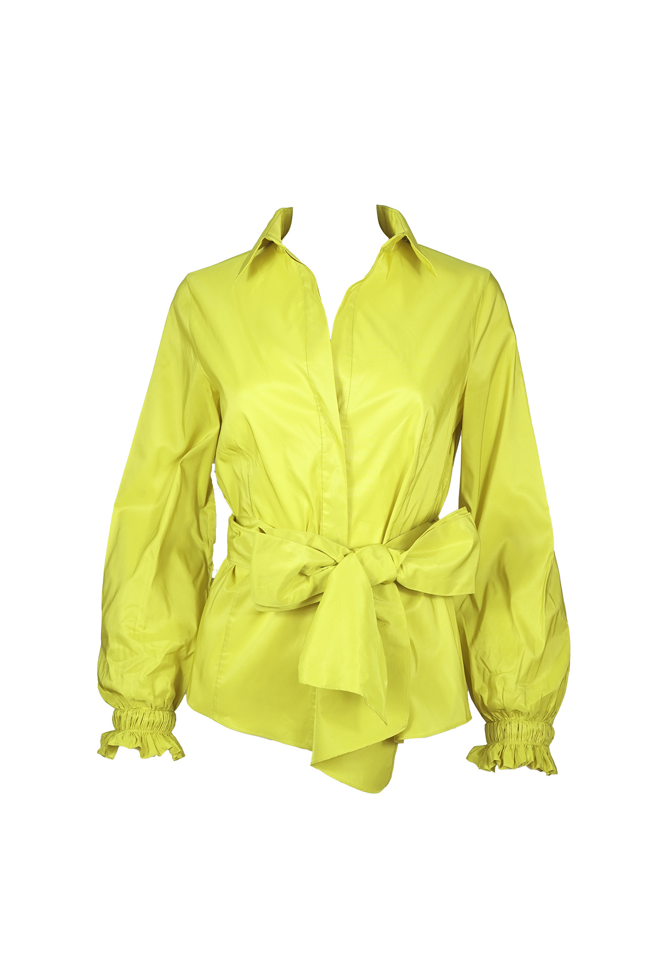 CH Carolina Herrera Yellow Taffeta Shirt- Preowned