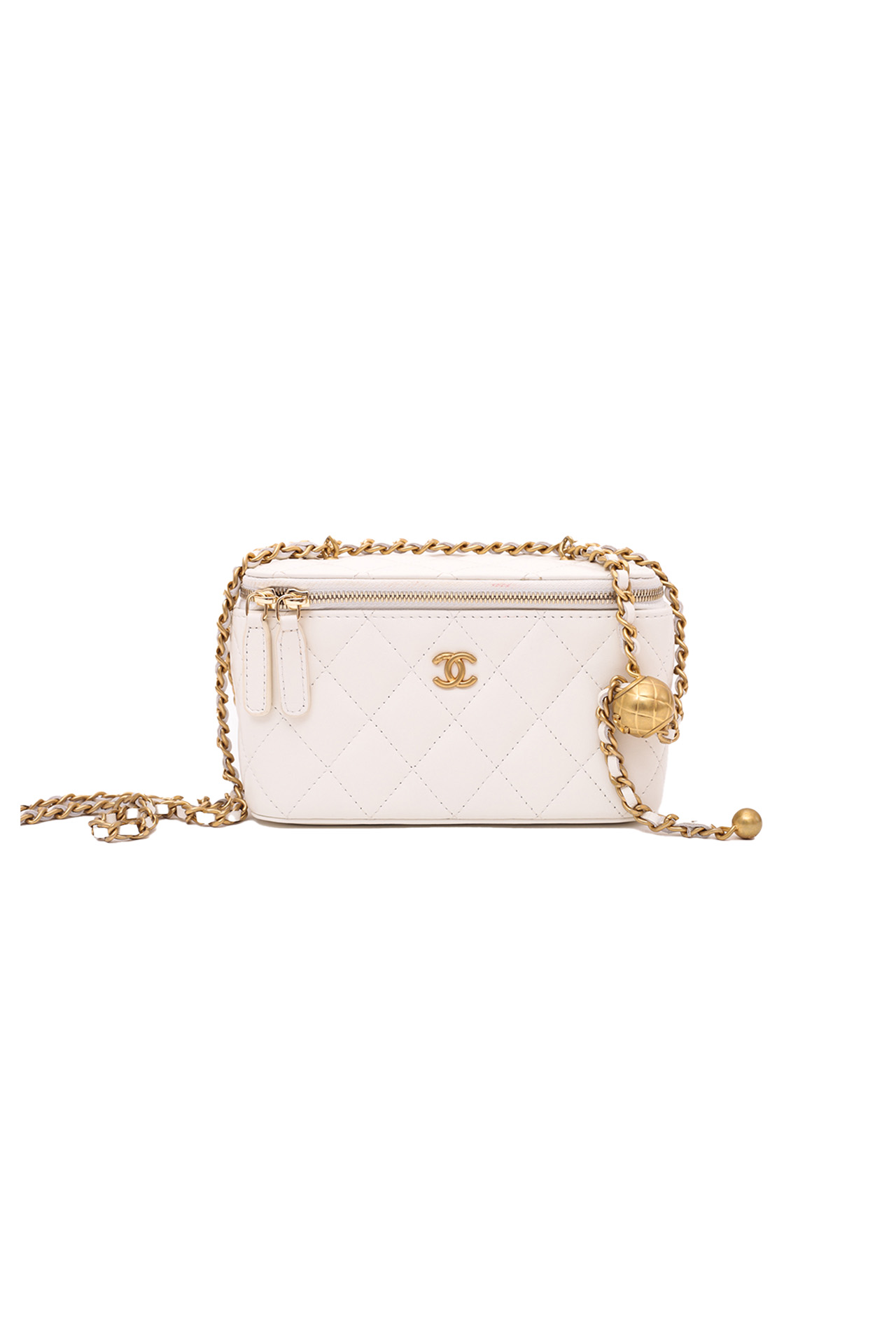 Chanel Pearl Crush Vanity Case With Chain - Preowned