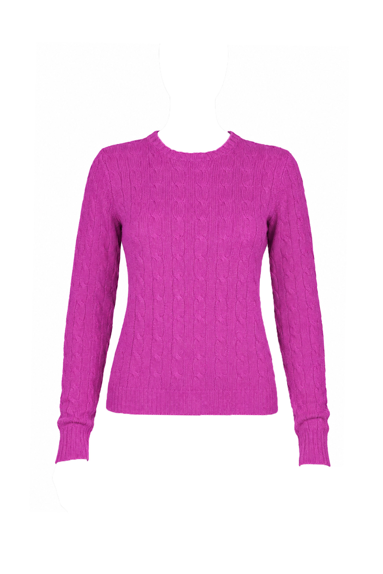 Ralph Lauren Cashmere Slim Fit Cable Knit Crewneck Sweater- Preowned